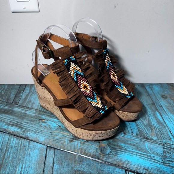 Ariat Women's Unbridled Lolita Sandal Size 8 Fringe Western Southwestern - Picture 3 of 13